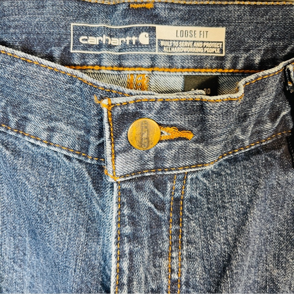 Carhartt Loose Fit Carpenter Jeans 34 X 30- Classic Work/Play Denim. - Picture 7 of 16